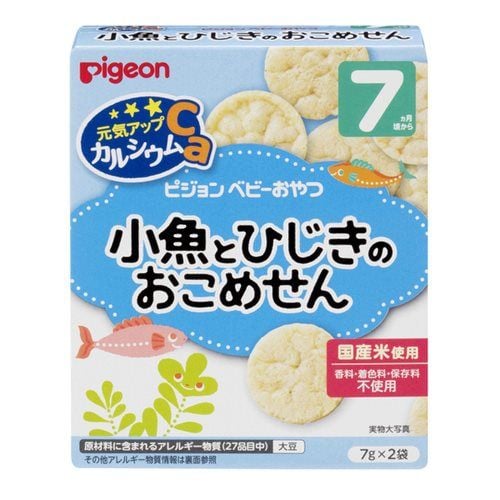 Bánh ăn dặm Pigeon bổ sung Canxi 7m -vị cá cơm + Rong biển